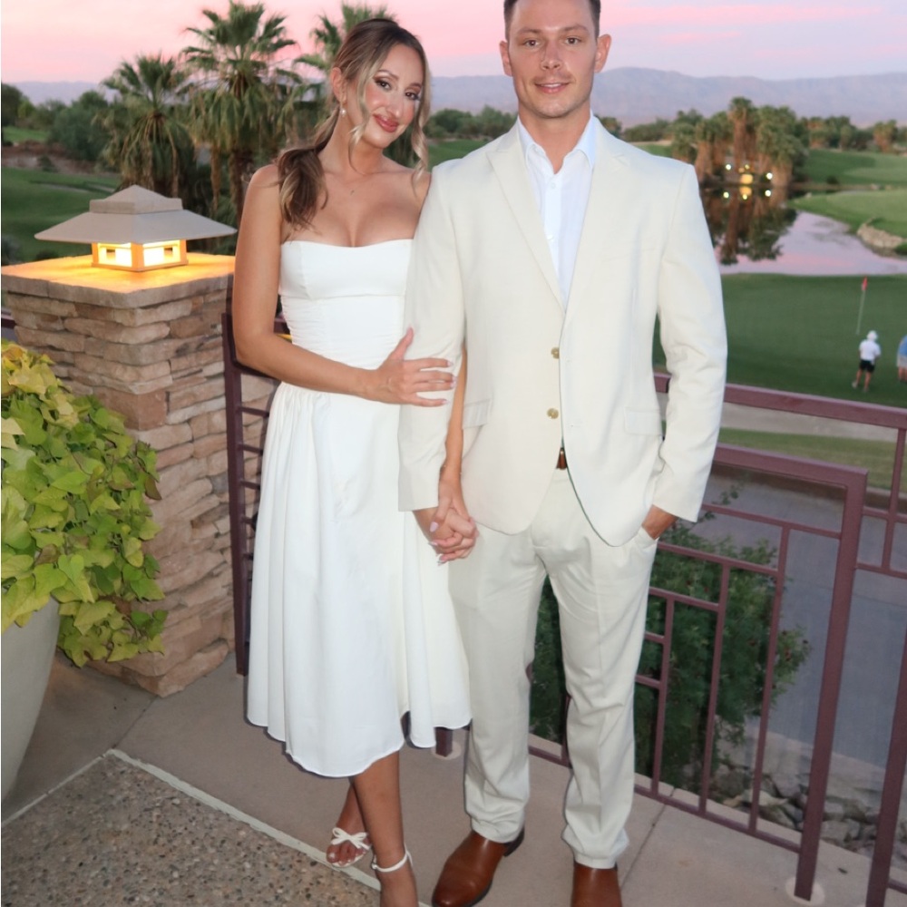 White Strapless Dress